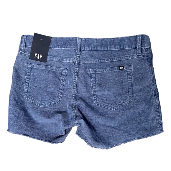 Gap Shorts NWT Corduroy Blue Frayed Hem Soft Stretch New With Tags Size 6 - Picture 10 of 10